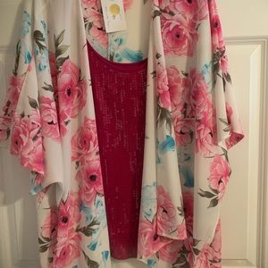 Floral Kimono cover up. NWT.